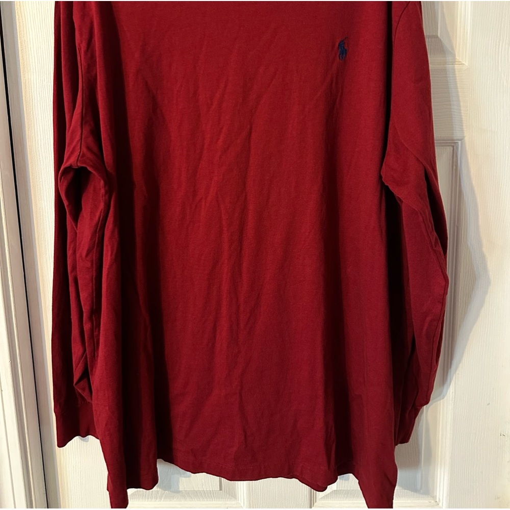 Men’s Ralph Lauren red long sleeve tee shirt. Size 2XL. Like new.